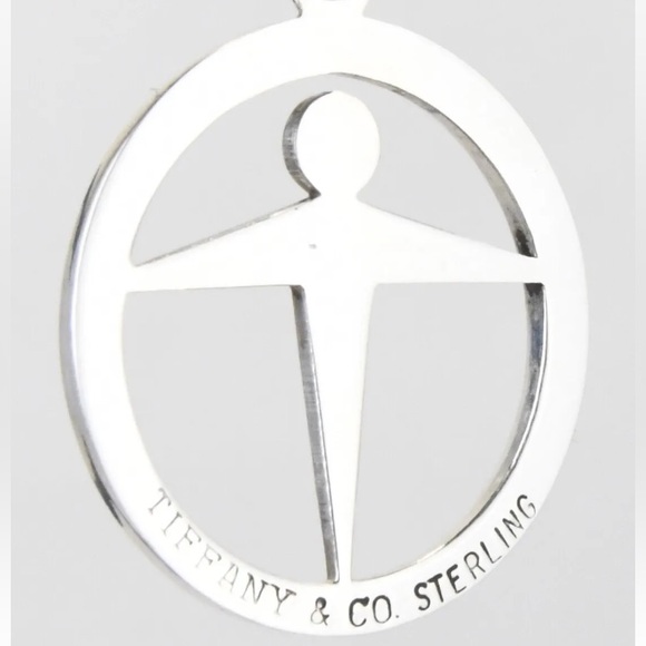 Authentic Vintage Tiffany & Co. 925 Sterling Silver Manpower Unity Necklace - Picture 5 of 11